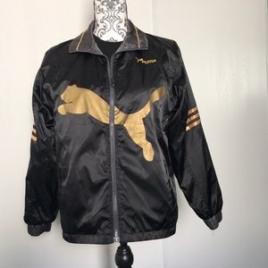 Reversible Puma Jacket - Black and Gray - Medium